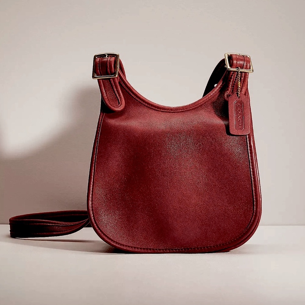 Vintage Coach Red Distressed Leather FAITH OLIVER LEGRONE Legacy Crossbody Bag
